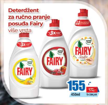 Deterdžent za ručno pranje posuđa Fairy