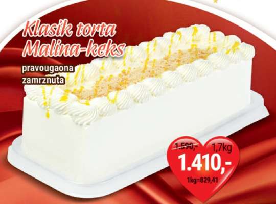 Klasik torta Malina keks