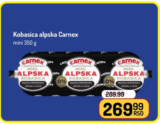 Kobasica alpska Carnex mini 350 g