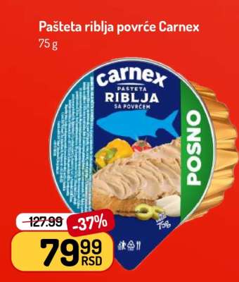 Pašteta riblja povrće Carnex