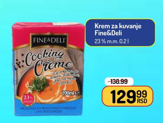 Krem za kuvanje Fine & Deli
