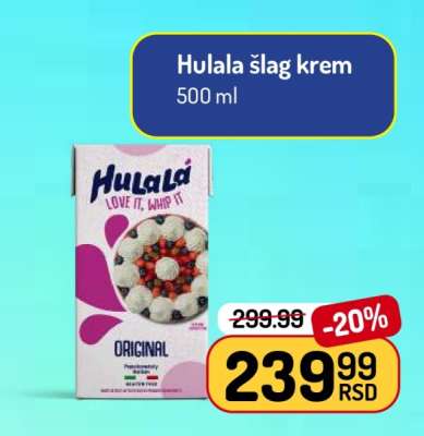 Hulala šlag krem