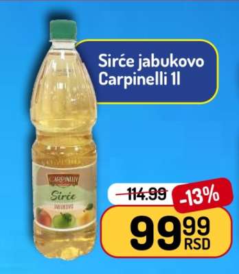 Sirće jabukovo Carpinelli 1l