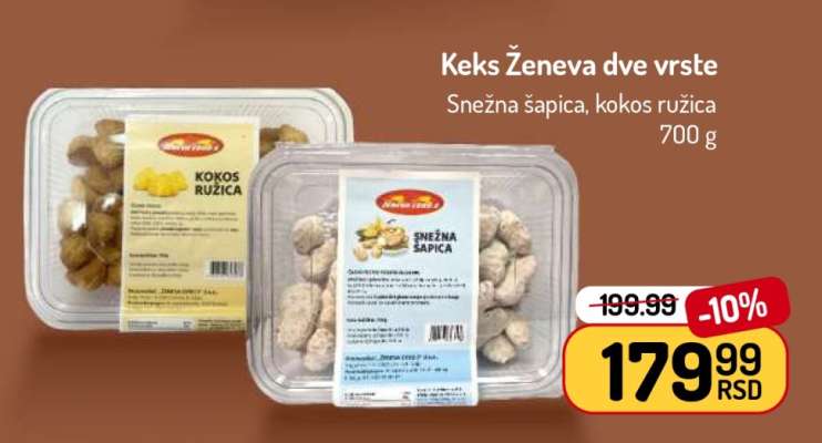 Keks Ženeva dve vrste