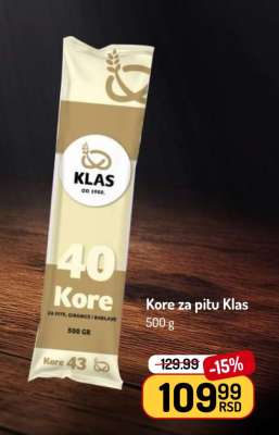 Kore za pitu Klas