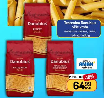 Testenina Danubius više vrsta