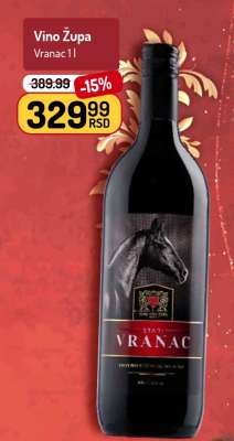 Vino Župa - Vranac 1l