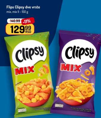 Flips Clipsy dve vrste