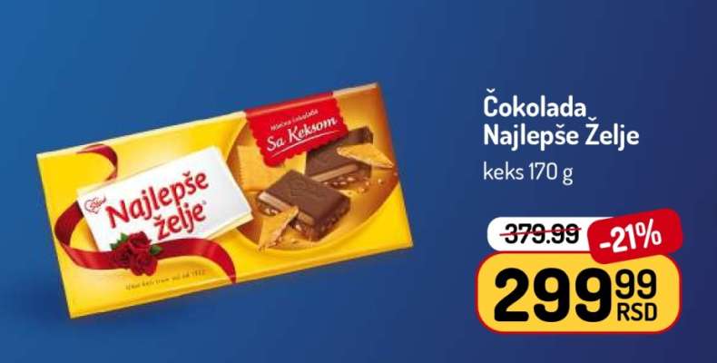 ČOKOLADA NAJLEPŠE ŽELJE