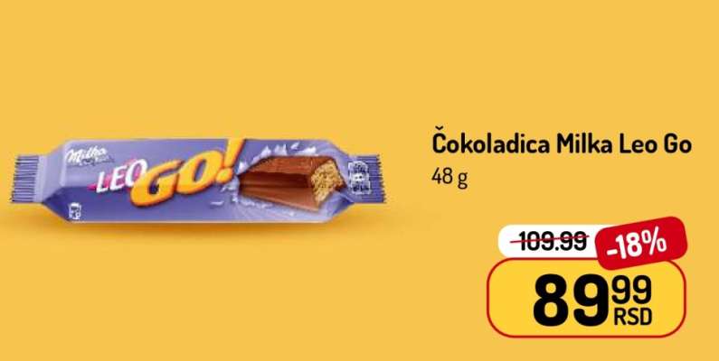 Čokoladica Milka Leo Go