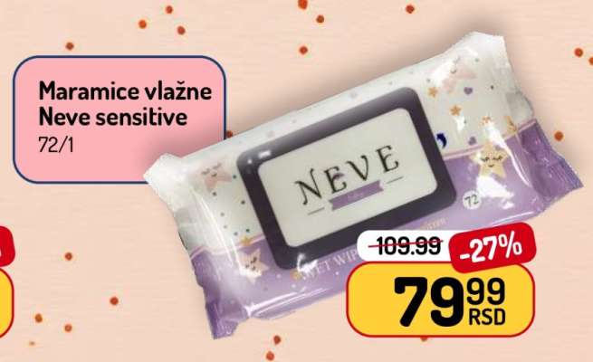 Maramice vlažne Neve sensitive 72/1