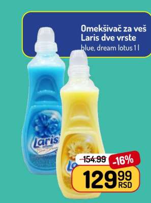 Omekšivač za veš Laris dve vrste