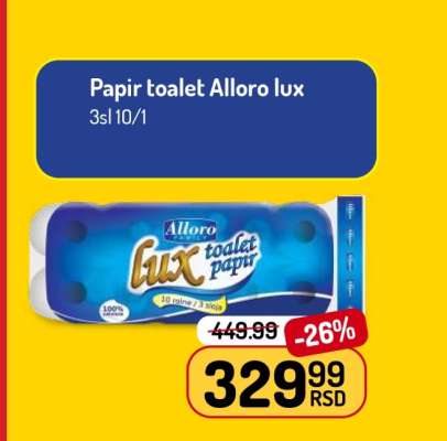 Papir toalet Alloro lux