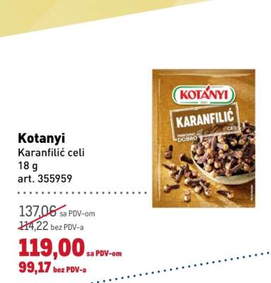 Kotanyi Karanfilić celi