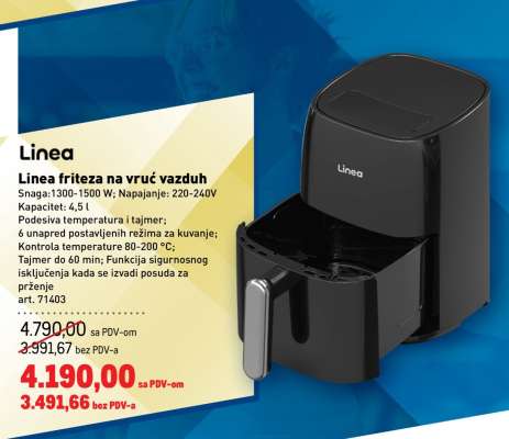 Linea friteza na vruć vazduh