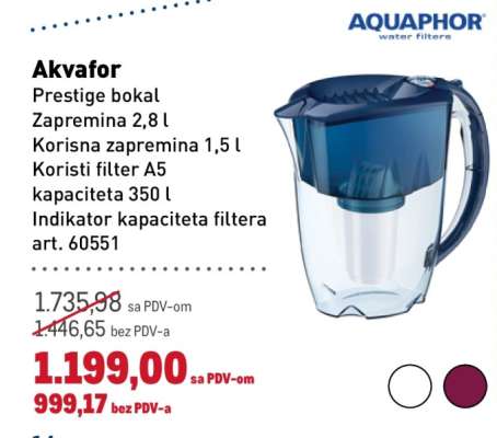 Akvafor Prestige bokal