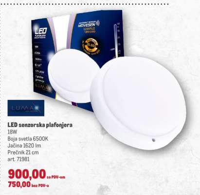 LED senzorska plafonjera