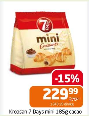 Kroasan 7 Days mini 185g cacao