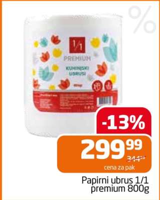 Papirni ubrus 1/1 premium 800g