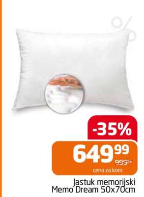 Jastuk memorijski Memo Dream 50x70cm