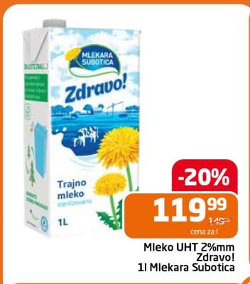 Mleko UHT 2%mm Zdravo!