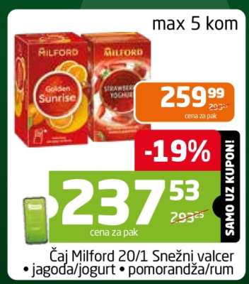 Čaj Milford 20/1 Snežni valcer