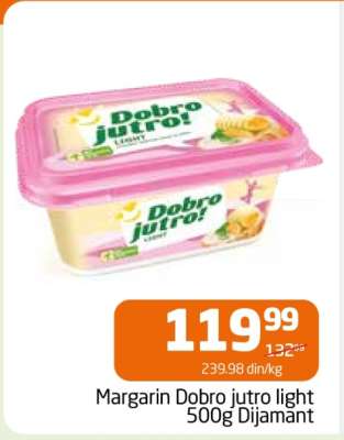 Margarín Dobro jutro light 500g Dijamant