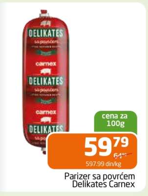 Parizer sa povrćem Delikates Carnex