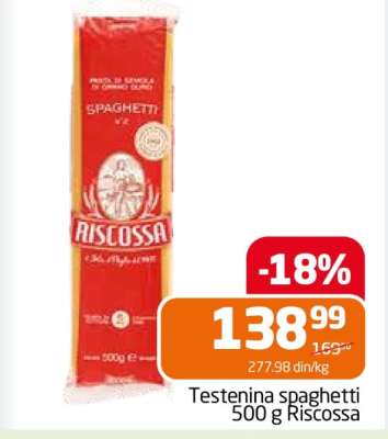 Testenina spaghetti 500 g Riscossa
