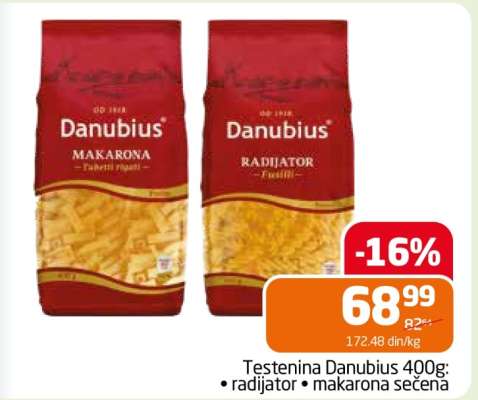Testenina Danubius 400g