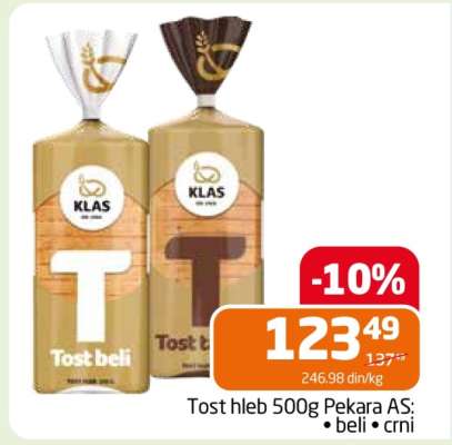 Tost hleb 500g Pekara AS