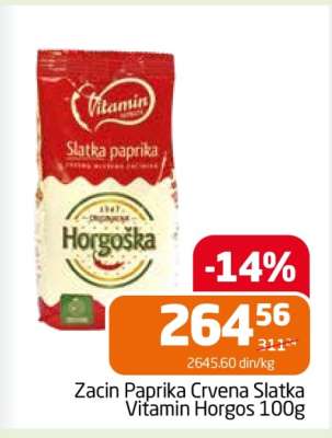 Zacin Paprika Crvena Slatka Vitamin Horgos 100g