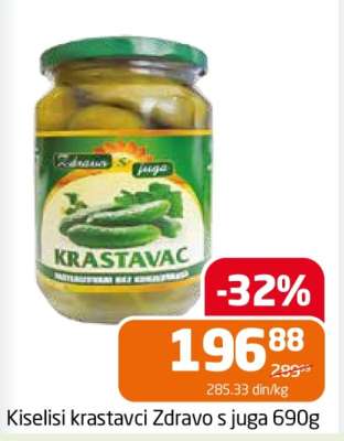 Kiseli krastavci Zdravo s juga 690g