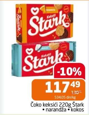Čoko keksići 220g Štark