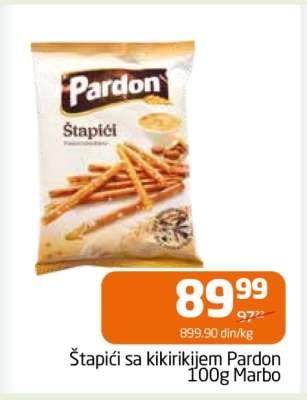 Štapići sa kikirikijem Pardon 100g Marbo
