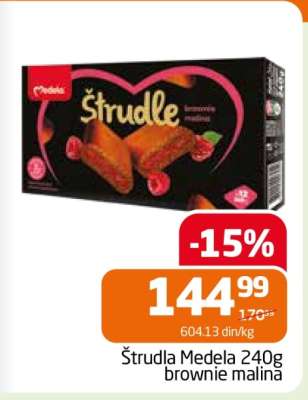 Štrudla Medela 240g brownie malina