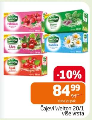 Čajevi Welton 20/1 više vrsta
