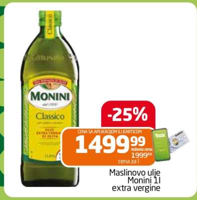 Maslinovo ulje Monini 1l extra vergine