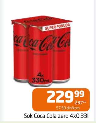 Sok Coca Cola zero 4x0.33l