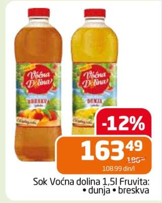 Sok Voćna dolina 1.5l Fruvita