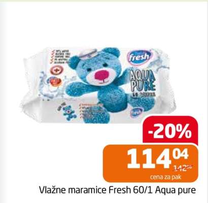 Vlažne maramice Fresh 60/1 Aqua pure