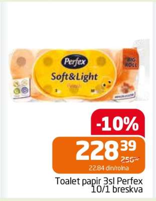 Toalet papir 3sl Perfex 10/1 breskva
