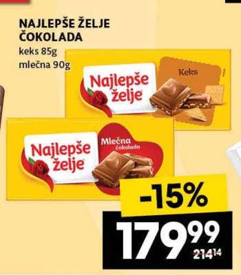 Najlepše želje čokolada