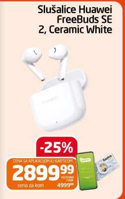 Slušalice Huawei FreeBuds SE 2, Ceramic White