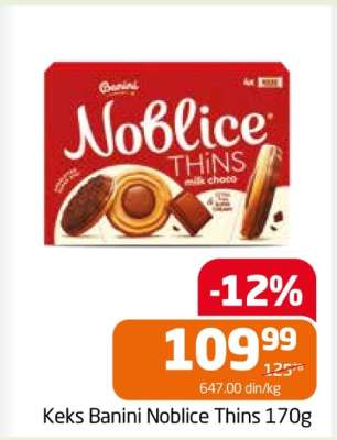 Keks Banini Noblice Thins 170g