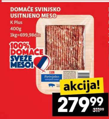 DOMAĆE SVINJSKO USITNJENO MESO