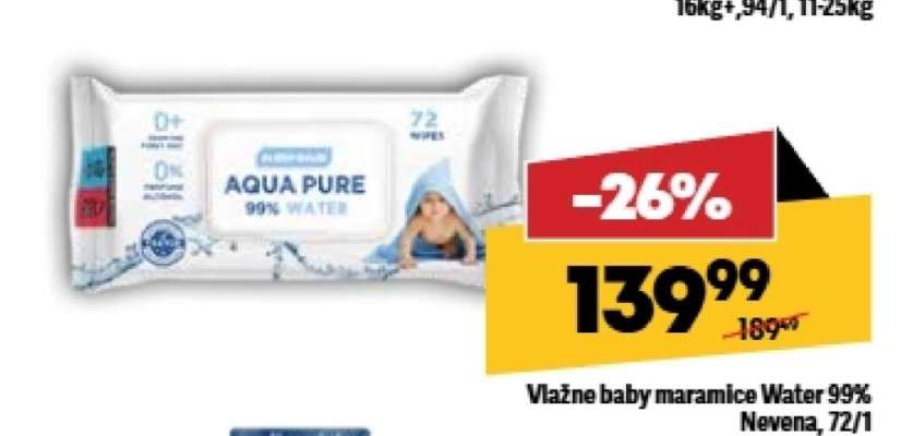 Vlažne baby maramice Water 99 Nevena 72/1