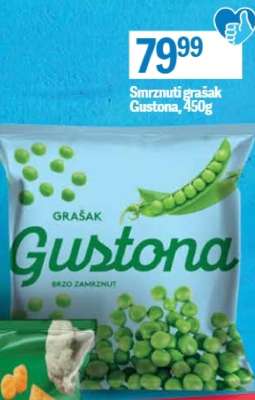 Smrznuti grašak Gustona, 450g
