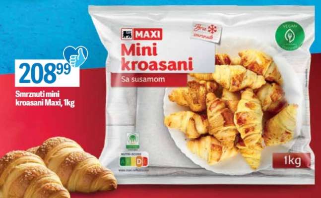 Smrznuti mini kroasani Maxi 1kg