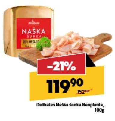 Delikates Naška šunka Neoplanta, 100g